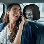 AuraCar Fright: Groźne Maski na Zagłówki do Auta