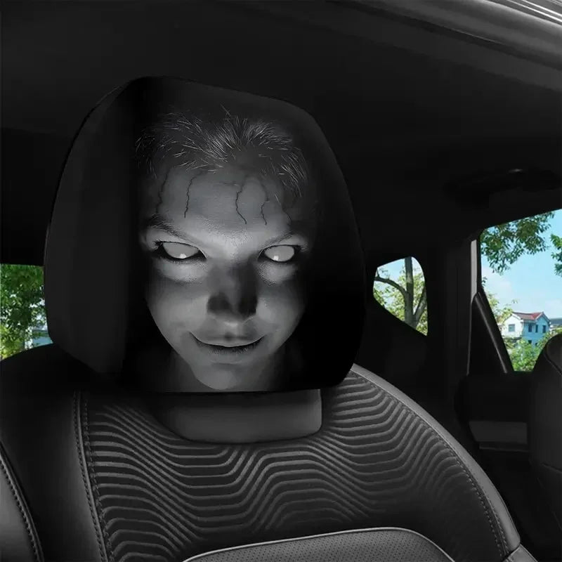 AuraCar Fright: Groźne Maski na Zagłówki do Auta